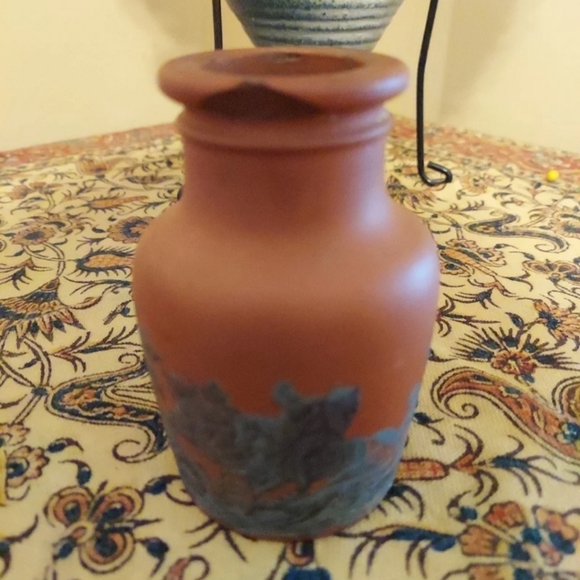 ANTIQUE MUSTARD CROCK JAR  SAVAGE HUNT SCENE - Picture 5 of 6